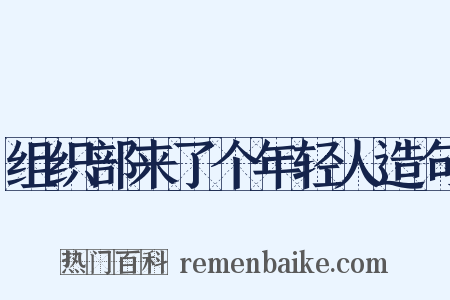 组织部来了个年轻人造句是什么意思的图片